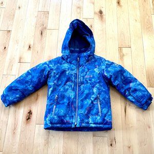 Kamik Girls Winter Coat Ski Jacket (Size 4) -- Blue Floral Print